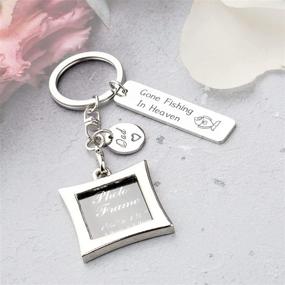 img 3 attached to 🎣 Dad Memorial Keychain: Commemorate Your Beloved Father with the Gone Fishing In Heaven Photo Frame - A Heartfelt Sympathy Gift and Forever Keepsake Jewelry