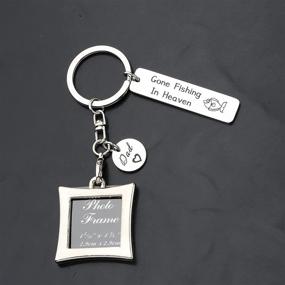 img 2 attached to 🎣 Dad Memorial Keychain: Commemorate Your Beloved Father with the Gone Fishing In Heaven Photo Frame - A Heartfelt Sympathy Gift and Forever Keepsake Jewelry