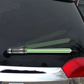 img 3 attached to 🌟 Enhance Your Rear Wiper with ORIGINAL WipeSabers Reflective Saber WiperTags (MASTER Green)