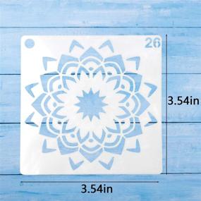 img 3 attached to 🎨 Enhance Your Artistic Endeavors with CCINEE 36pcs Painting Mandala Stencils Templates for DIY Wall Laptop Notebook Decoration Art Projects