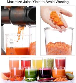 img 2 attached to 🥕 Jocuu Cold Press Juicer Machine, Slow Masticating Extractor, Easy to Clean, Quiet Motor, Reverse Function, BPA-Free, for Fruits and Vegetables, with Brush, Recipes, Silver