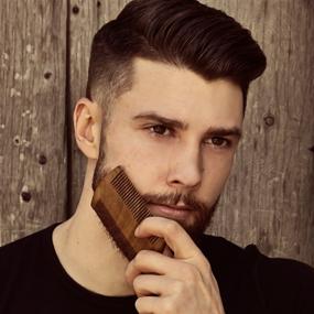 img 3 attached to 🧔 Premium Scented Sandal Wood Beard Comb - Anti-Static, No Snag, Handmade Fine/Medium Tooth Brush for Best Beard & Moustache Care, Packaged in Elegant Giftbox