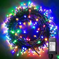 🎄 blingstar colored string lights - 100 led multicolor twinkle lights for christmas decor - waterproof & 8 modes логотип