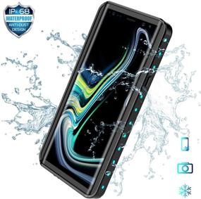 img 3 attached to 💦 Waterproof Case for Samsung Galaxy Note 9 - SPIDERCASE Shockproof Snowproof Dirtproof (Teal)