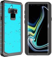 💦 waterproof case for samsung galaxy note 9 - spidercase shockproof snowproof dirtproof (teal) logo