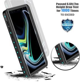 img 2 attached to 💦 Waterproof Case for Samsung Galaxy Note 9 - SPIDERCASE Shockproof Snowproof Dirtproof (Teal)