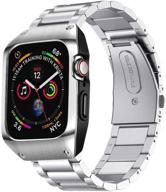 elobeth compatible stainless iwatch protective logo