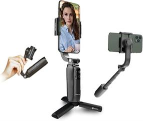 img 4 attached to 🤳 Vimble One Selfie Stick 1-Axis Gimbal-FeiyuTech Stabilizer 180mm Extension for Smartphone iPhone 12 (not pro max)/12mini 11 Samsung Huawei, MI, YouTube Vlog Record Bluetooth, iOS Android App, Tripod