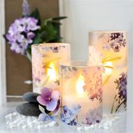 🕯️ silverstro led candles with 6h timer, love theme flameless candles, hydrangea series battery operated candles for home party wedding christmas decor - set of 3 логотип