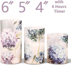 img 3 attached to 🕯️ SILVERSTRO LED Candles with 6H Timer, Love Theme Flameless Candles, Hydrangea Series Battery Operated Candles for Home Party Wedding Christmas Decor - Set of 3