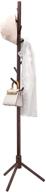 🏡 z&l house freestanding coat rack - natural wooden tree design with 8 adjustable hooks, perfect for bedroom, living room, or office logo