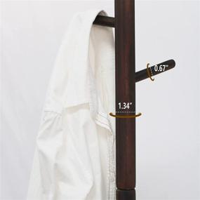 img 3 attached to 🏡 Z&L HOUSE Freestanding Coat Rack - Natural Wooden Tree Design with 8 Adjustable Hooks, Perfect for Bedroom, Living Room, or Office