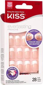 img 2 attached to 💅 Kiss Everlasting French Nail Manicure, Chip-Free with Flexi-Fit Technology, Medium-Size, 'Infinite' Color, Nail Kit with Pink Nail Glue (Net Weight 2 g / 0.07 oz.), Mini File, Manicure Stick, and 28 Artificial Nails