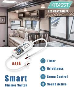 img 3 attached to Upgrade Your RV Lighting with KITASST Smart DC 12V Dimmer Switch - Perfect for LED, Halogen, and Incandescent Lights