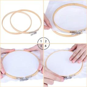img 2 attached to 🪡 ZHAOER Embroidery Hoops Cross Stitch Hoop Bulk Wholesale: 12 Pieces of 5 inches