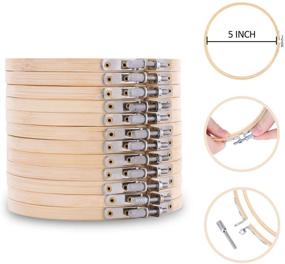 img 3 attached to 🪡 ZHAOER Embroidery Hoops Cross Stitch Hoop Bulk Wholesale: 12 Pieces of 5 inches