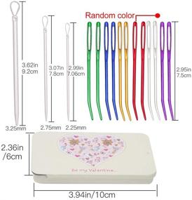 img 2 attached to 🧵 UOOU Yarn Needle Set: Bent Needle Tapestry Needle for Large-Eye Blunt Needles, Sewing, Weaving & Knitting - with Handy Storage Box (Random Color)