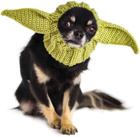 img 4 attached to Костюм для собак Zoo Snoods Baby Alien - милый питомец в капюшоне без клапана для ушей