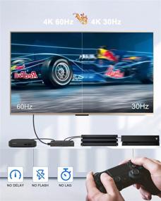 img 2 attached to 🔀 5 Port HDMI Switch with Remote Control - 4K 60Hz, NerdEthos HDMI Switcher Hub for Ultra HD Dolby Vision, High Speed (Max 18.5Gbps), HDR10, HDMI 2.0 HDCP 2.2 & 3D Support