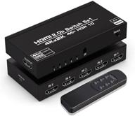 🔀 5 port hdmi switch with remote control - 4k 60hz, nerdethos hdmi switcher hub for ultra hd dolby vision, high speed (max 18.5gbps), hdr10, hdmi 2.0 hdcp 2.2 & 3d support logo