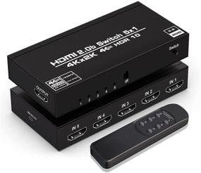 img 4 attached to 🔀 5 Port HDMI Switch with Remote Control - 4K 60Hz, NerdEthos HDMI Switcher Hub for Ultra HD Dolby Vision, High Speed (Max 18.5Gbps), HDR10, HDMI 2.0 HDCP 2.2 & 3D Support