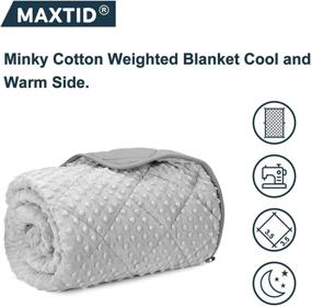 img 3 attached to MAXTID Weighted Blanket for Kids 5lbs 36x48 - Innovative One Piece Design for Boys and Girls