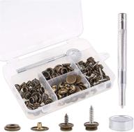 keadic 120pcs bronze canvas snap kit: boat canvas snaps fastener with setting tools for leather fabric (40 sets) logo