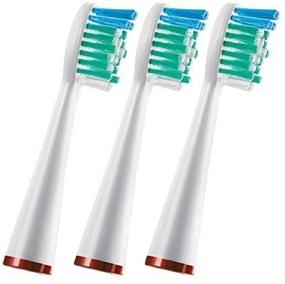 img 2 attached to 💦 Waterpik SRRB-3W Sensonic Standard Replacement Toothbrushes: Superior Oral Care with Every Brush