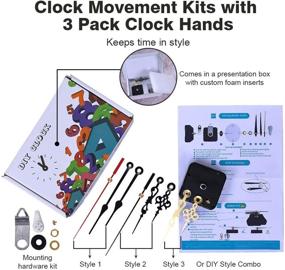 img 3 attached to ⌚ EMOON Clock Movement Mechanism with Silent Sweep Quartz Motor Kit and 3 Pack Clock Hands - Ideal for Clock Repair, Custom Clocks and DIY Replacement