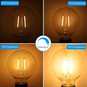 img 1 attached to 💡 Яркий и настраиваемый диммируемый стандартный эквивалент Эдисона: Революционное освещение!