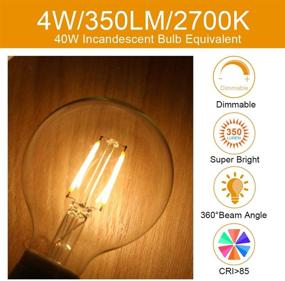 img 2 attached to 💡 Яркий и настраиваемый диммируемый стандартный эквивалент Эдисона: Революционное освещение!