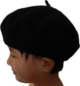 img 3 attached to 🧢 Stylish French-Style Beret Beanie Hat for Kids - JOYHY Solid Color Collection