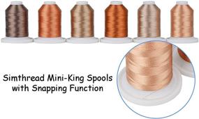 img 1 attached to 🧵 Simthread Embroidery Thread with Storage Box: 800 Yards Snap Spools in 9 Brown Colors for Effortless Embroidery and Sewing Machine Projects