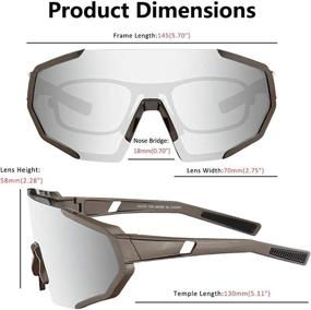 img 2 attached to BangLong Cycling Polarized Sports Sunglasses: Ultimate Eyewear for Men and 🚴 Women with 3 Interchangeable Lens - Ideal for Sports, Golf, Baseball, Running