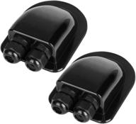🌞 restmo 2-pack of weather resistant ip68 waterproof solar cable entry gland for rv, caravan, marine, boat, cabin - black logo