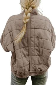 img 2 attached to Wankitoi Collar Quilted Jackets Outerwear Women's Clothing for Coats, Jackets & Vests