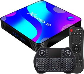 img 4 attached to 📺 2021 Newest Android TV Box 11.0 - RK3318, 4GB RAM 32GB ROM 4K Ultra HD, Dual Band WiFi, BT 4.1, Backlit Mini Keyboard Set Top Box