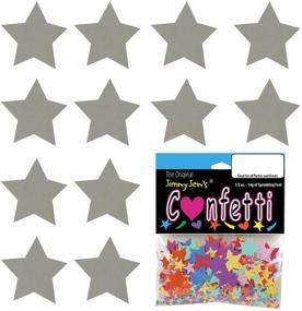 img 1 attached to Silver Confetti Star Retail 🌟 Pack #8574 QS0 - 3/4 Inch