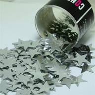 silver confetti star retail 🌟 pack #8574 qs0 - 3/4 inch logo