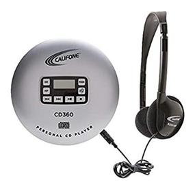 img 4 attached to 🎧 Четкое звуковое воспроизведение с персональным CD-проигрывателем Califone CD360 в элегантном серебристо-черном дизайне.