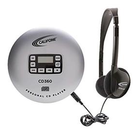 img 3 attached to 🎧 Четкое звуковое воспроизведение с персональным CD-проигрывателем Califone CD360 в элегантном серебристо-черном дизайне.