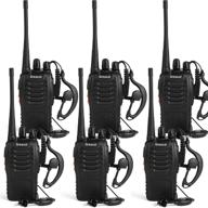 📞 greaval дальнейшие рации walkie talkies - перезаряжаемые двусторонние радиостанции с наушником - 16-канальная укв 400-470мгц (набор из 6 штук): улучшенная связь и расширенное покрытие логотип