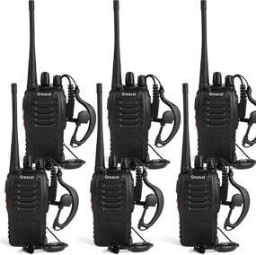 img 4 attached to 📞 Greaval Дальнейшие рации Walkie Talkies - Перезаряжаемые двусторонние радиостанции с наушником - 16-канальная УКВ 400-470МГц (Набор из 6 штук): Улучшенная связь и расширенное покрытие