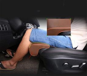 img 1 attached to 🚙 Enhanced Driving Comfort: General Motors Extended Seat Cushions with Leg Support Pillows for Long Distances