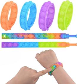 img 4 attached to 💪 Relieve Pain with our Silicone Multicolor 6 Wristband Wearable