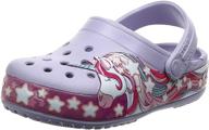 lavender unicorn crocs: stylish unisex shoes for toddlers - clogs & mules logo