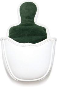 img 1 attached to Premium Synthetic Leather Barudan Golf Headcover for Odyssey 2ball Putters, Scotty Cameron, Taylormade, Ping - Green White Shamrock Magnetic Mallet Putter Club Cover Protector