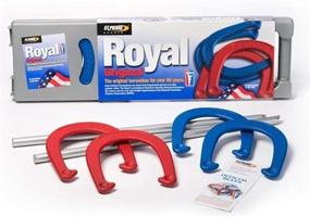 img 4 attached to 🐴 St. Pierre Royal Classic Horseshoes Set: Includes 4 Horseshoes, 2 Steel Stakes, and Rule Book