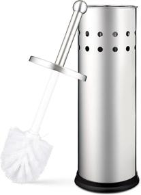 img 4 attached to 🚽 Polished Chrome Stainless Steel Vented Toilet Brush and Holder by Home Intuition – 1 Pack