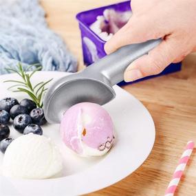 img 3 attached to 🍨 HANSGO Nonstick Ice Cream Scoop Set - 2PCS 7-inch Anti-Freeze Scooper, One-Piece Aluminum Design, Dishwasher Safe